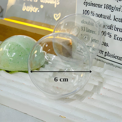 Premium Acrylic Transparent Ball for Bath Bomb Making - 6cm Diameter | Elevate Your Craft with Play The Candle - playthecandle