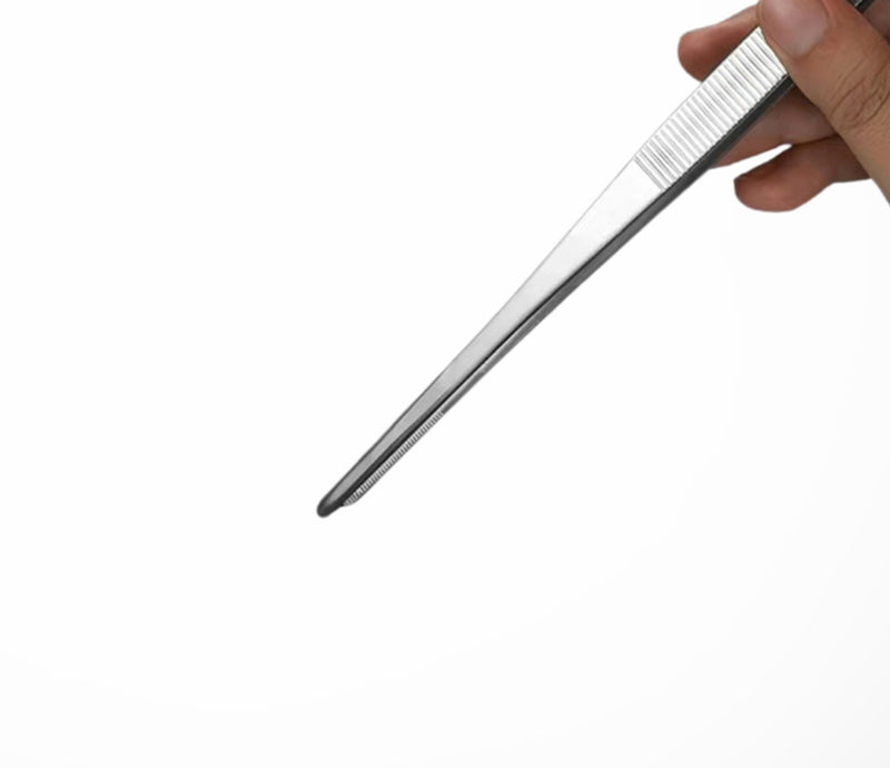Precision Crafting Made Effortless with Long Straight Tweezer - Stainless Steel Excellence - playthecandle
