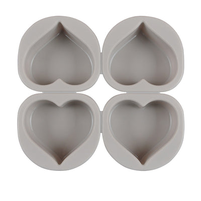 Silicone Love Mold 4-Cavity for Soap/Candle Making - playthecandle