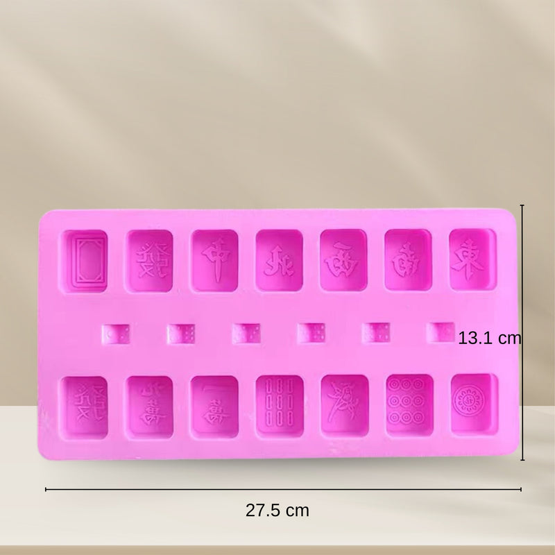 Silicone-Mahjong Mold(available 2 options 21-Cavity & 14-Cavity) for Soap/Candle Making Wholesale - playthecandle