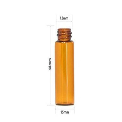 Wholesale Fragrance Sample Amber Glass Bottle Vials with Cap 5ml in Singapore - playthecandle