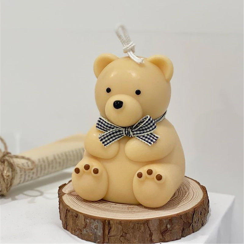 Silicone-Sitting Bear Mold - playthecandle