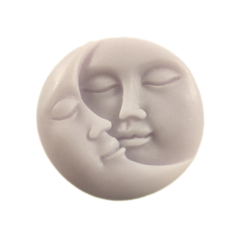 Silicone-Moon and Sun Face Mold - playthecandle