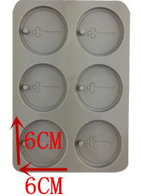 Silicone-Tablet Circle Key Mold 6-Cavity - playthecandle