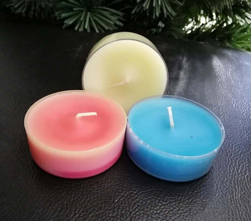 PC Plastic Tealight Container with Free Tealight Wick Set - playthecandle