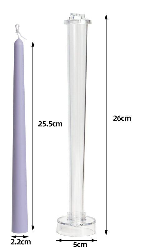PC-Taper Pillar Mold - 2.2cm*25.5cm - playthecandle