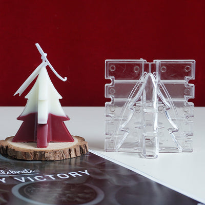 PC-Christmas Tree Pillar Mold - 6.6cm*8cm - playthecandle