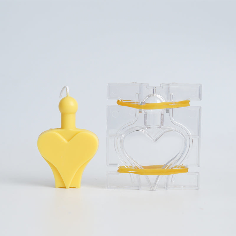 PC-Heart Perfume Pillar Mold - 6cm*9cm - playthecandle