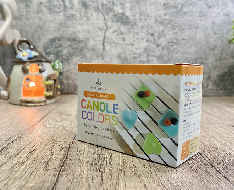 Candle Liquid Dye 10 Colors Set / Play The Color Oil-Soluble (10ml/color) - free color recipe - playthecandle