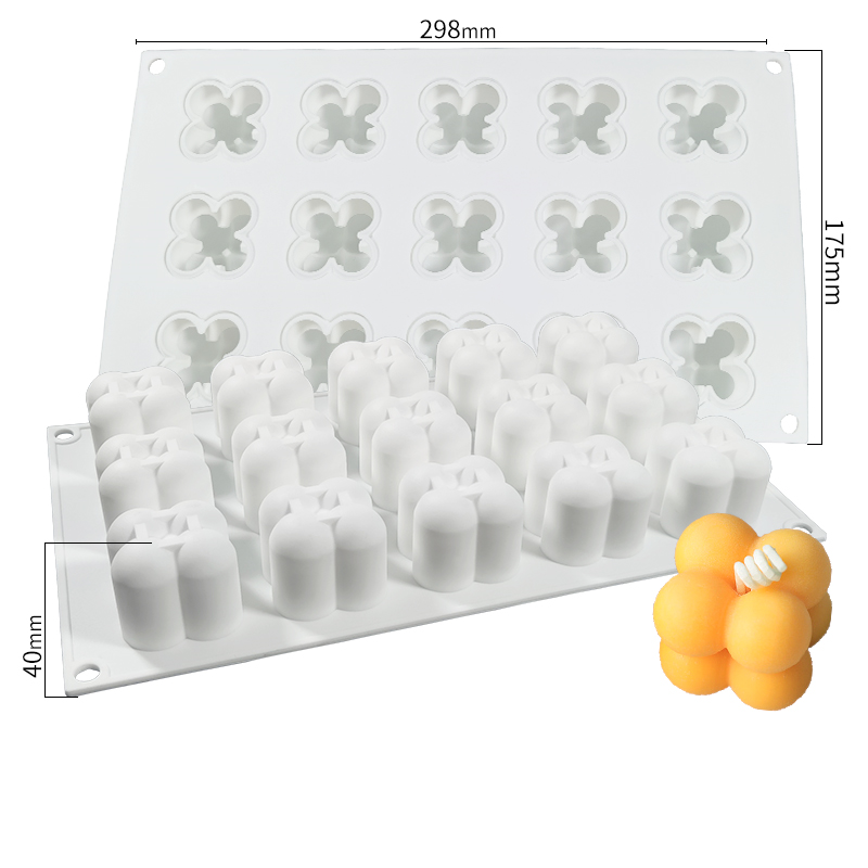 Silicone-Mini Bubble Cube Mold - 15 cavity - playthecandle