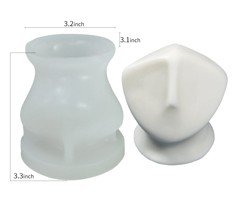 Silicone-Nordic Design Wide Face Mold - playthecandle