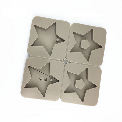 Silicone-Tablet Ring Star+Star Mold 4-Cavity - playthecandle