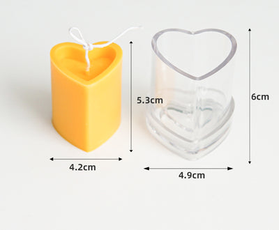 PC-Heart Pillar Mold - 4.2cm*5.3cm - playthecandle